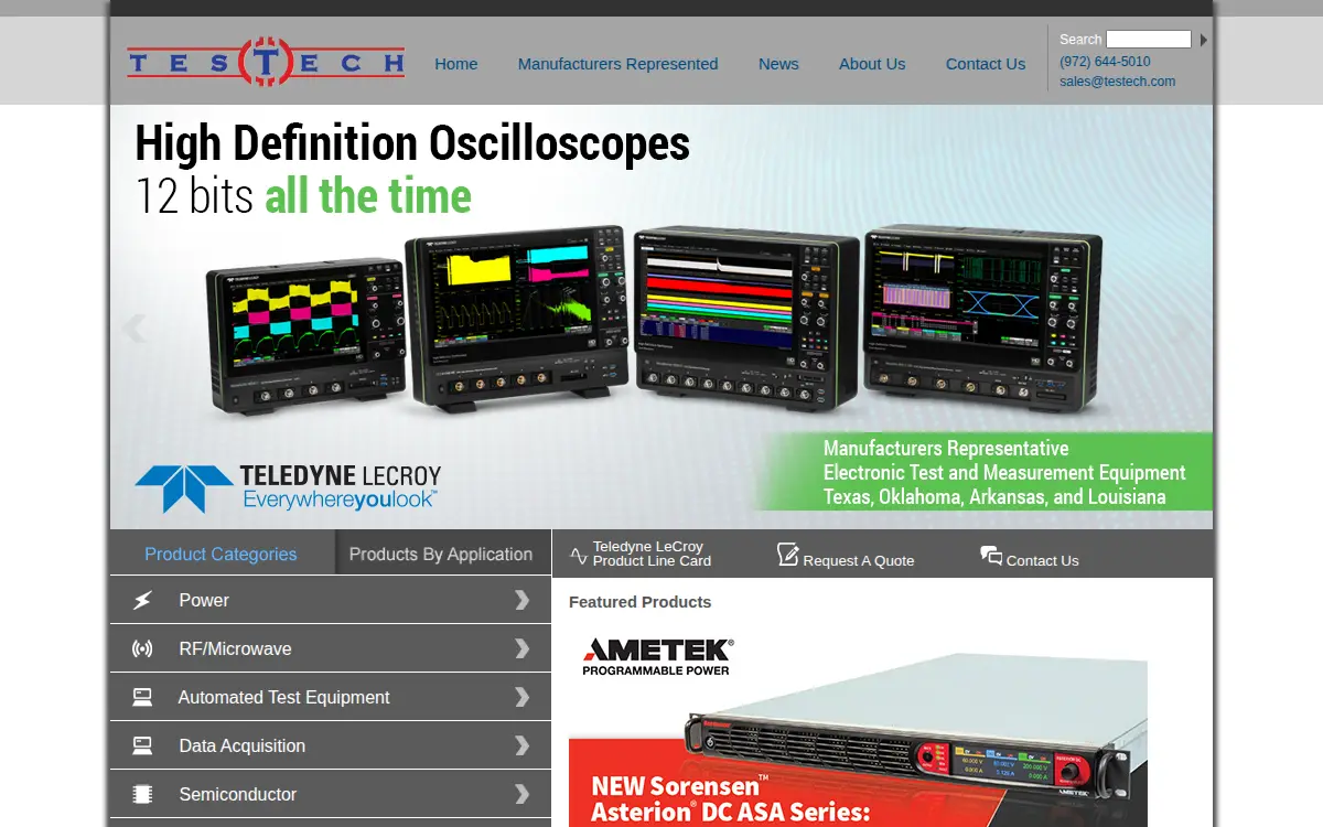Homepage of Lone Star Test, INC.
