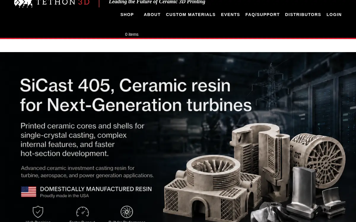 Homepage of Tethon Corporation