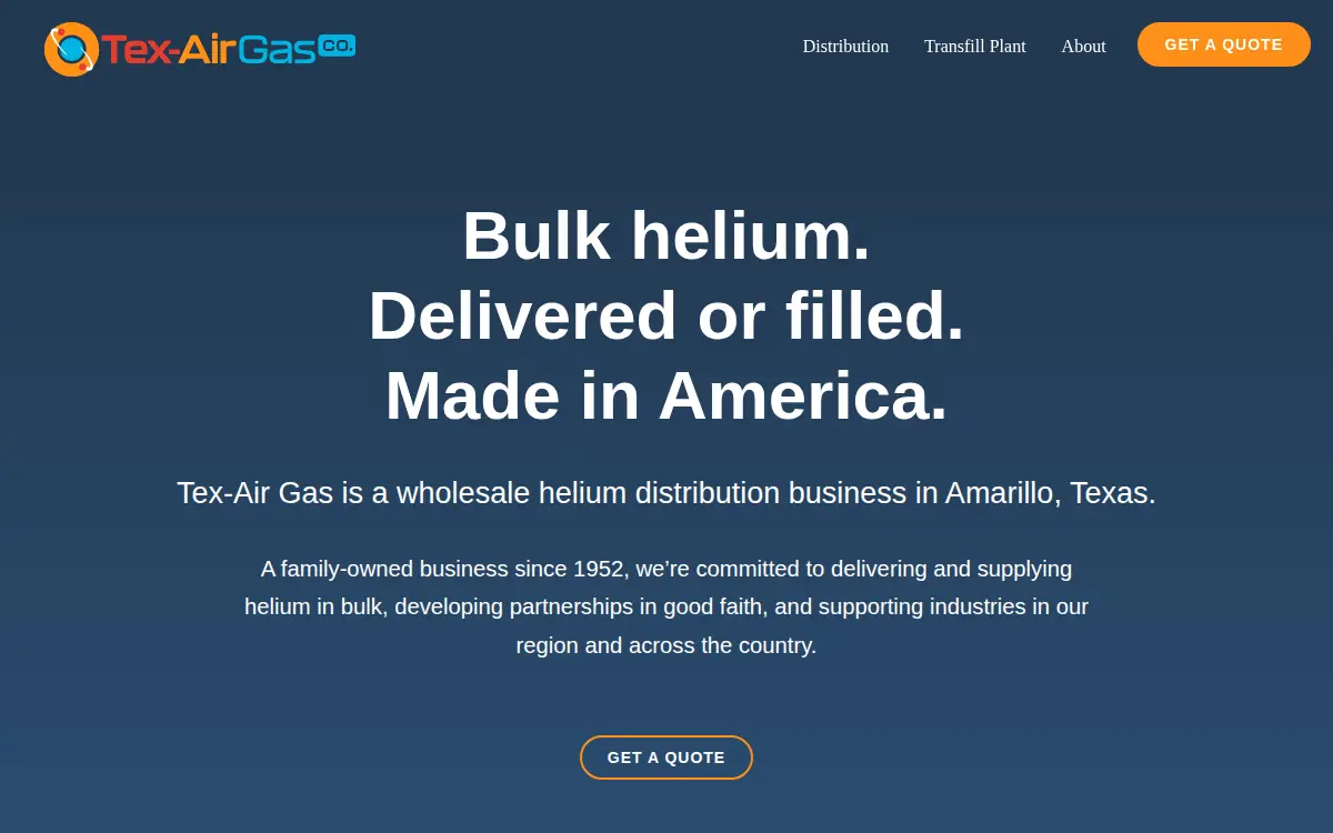 Homepage of Tex-air Gas CO INC