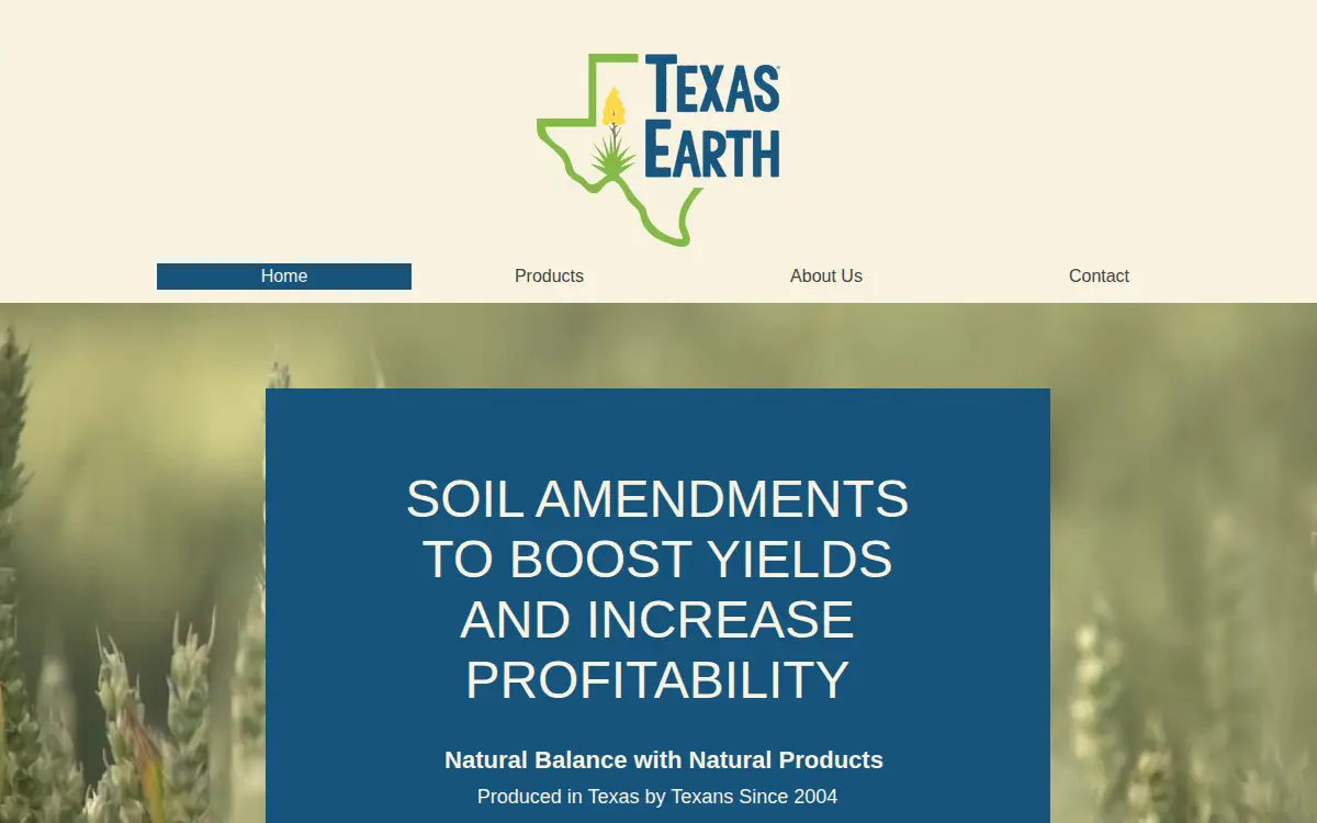 Homepage of Texas Earth INC