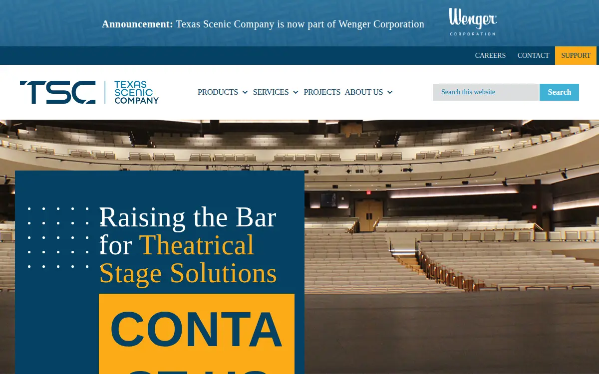 Homepage of Texas Scenic Company, INC.