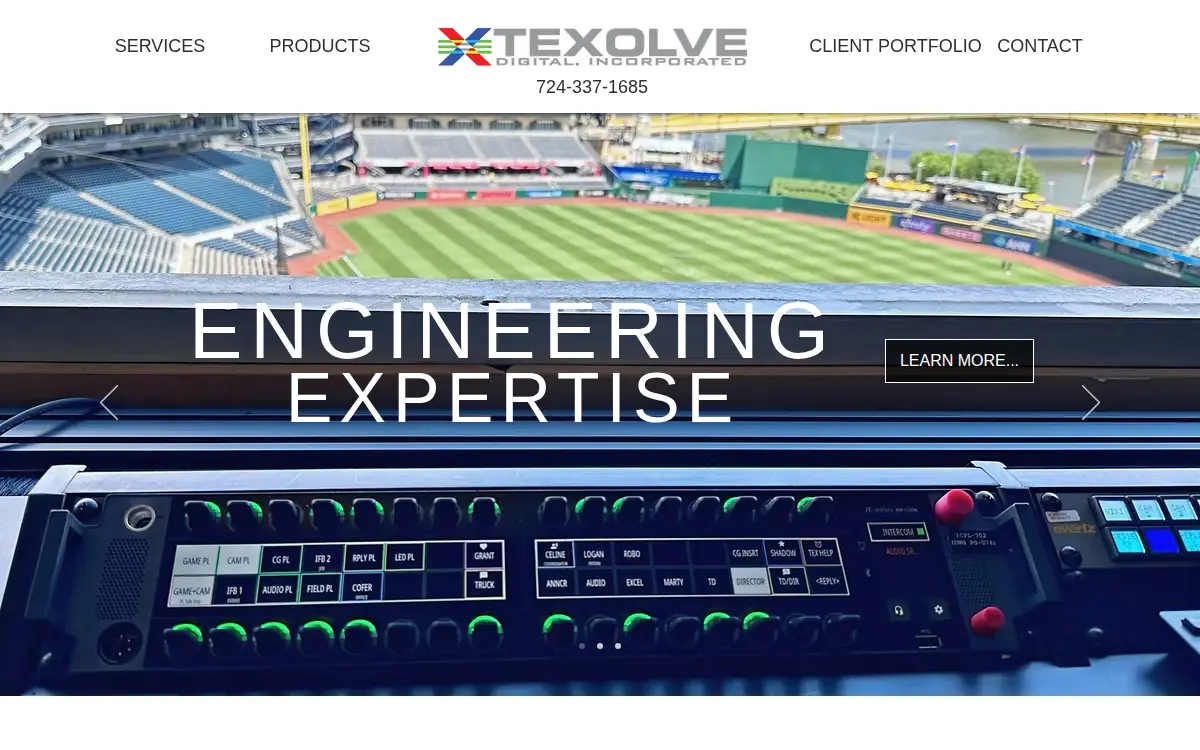 Homepage of Texolve Digital INC