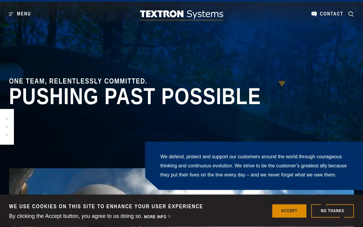 Homepage of Textron Systems CORP