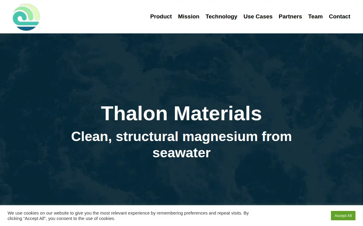Homepage of Thalon Materials, INC.