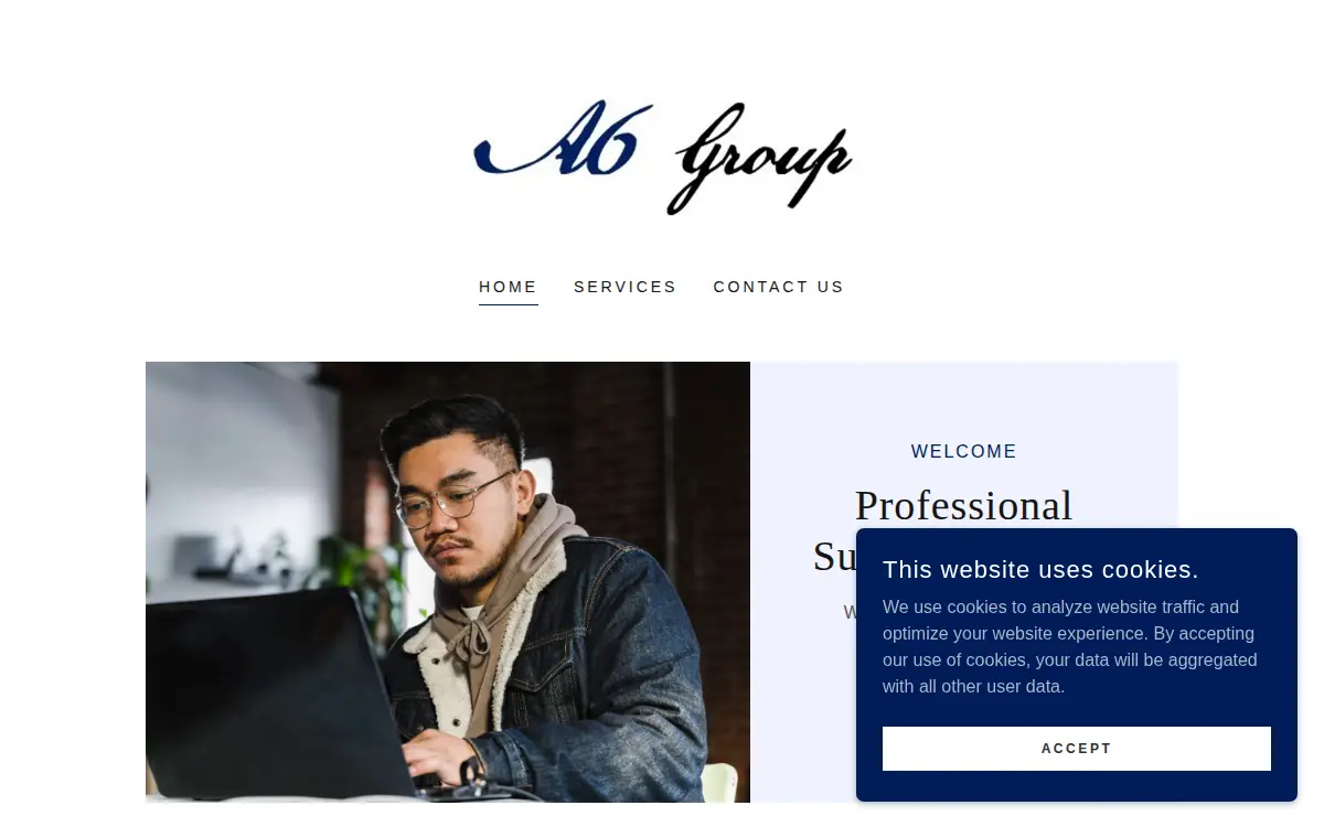 Homepage of A6 Group LLC