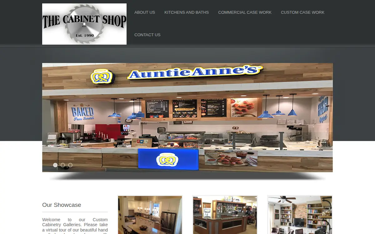 Homepage of The Cabinet Shop LLC