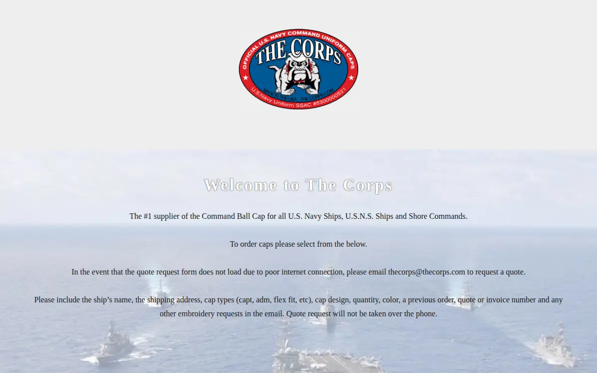 Homepage of Whitworth Quality Clothing, INC