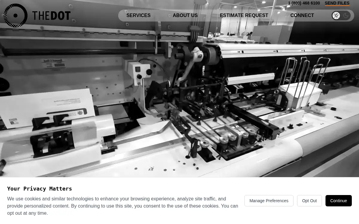 Homepage of The Dot Printer, INC.