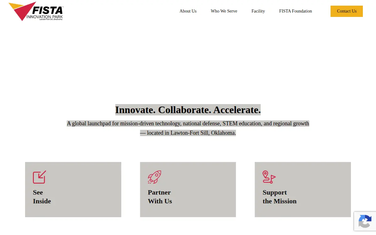 Homepage of Fires Innovation Science and Technology Accelerator Trust Development Authority