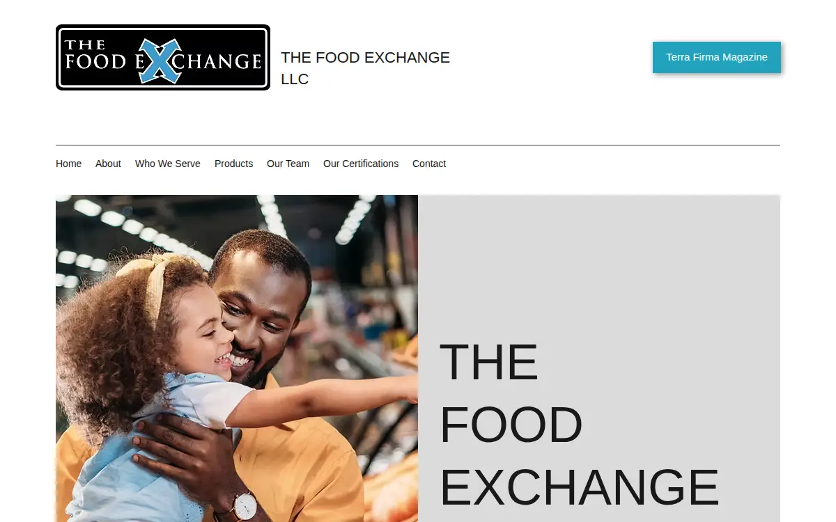 Homepage of Food Exchange Llc, the