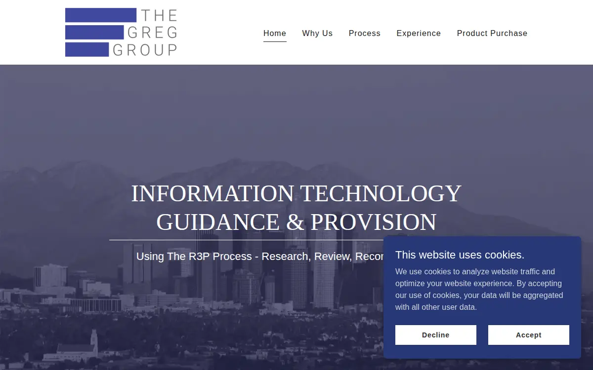 Homepage of The Greg Group, INC.