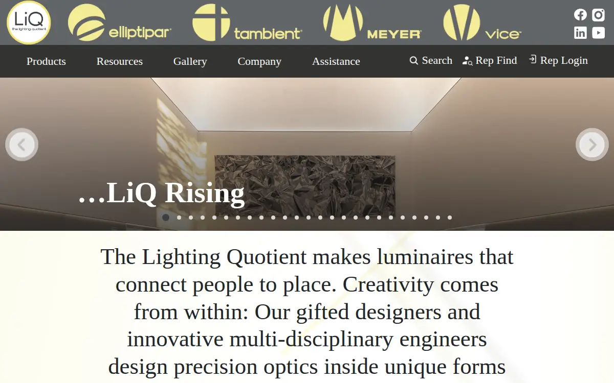 Homepage of Liq, LLC