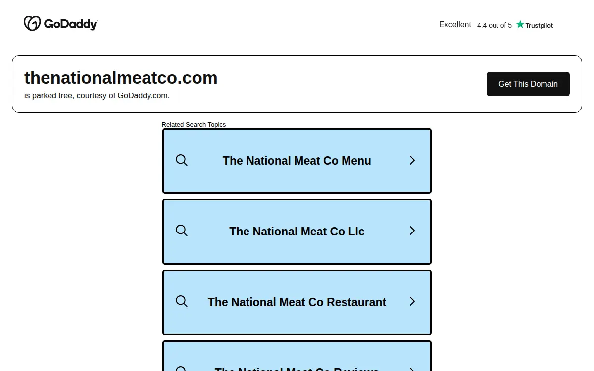 Homepage of The National Meat CO