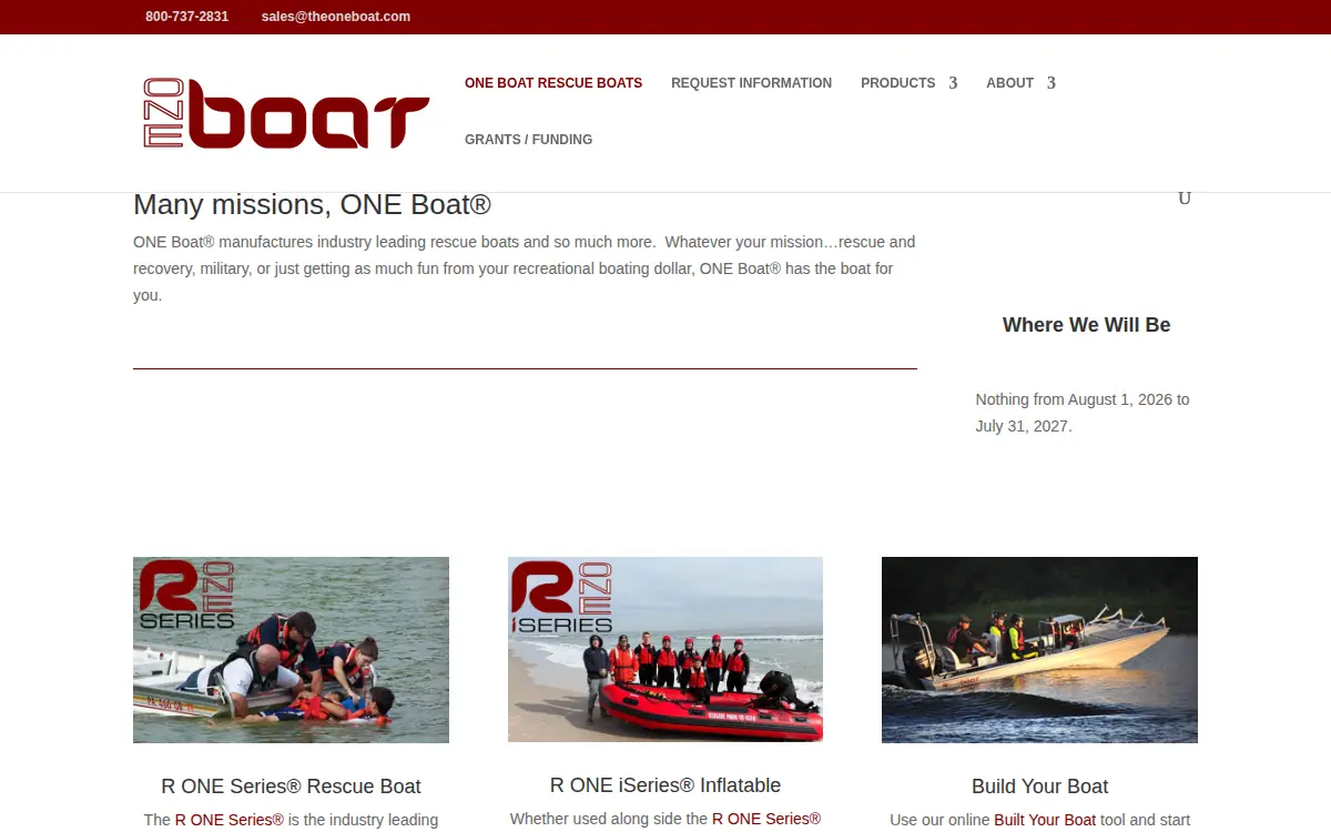 Homepage of Rescue One Corporation