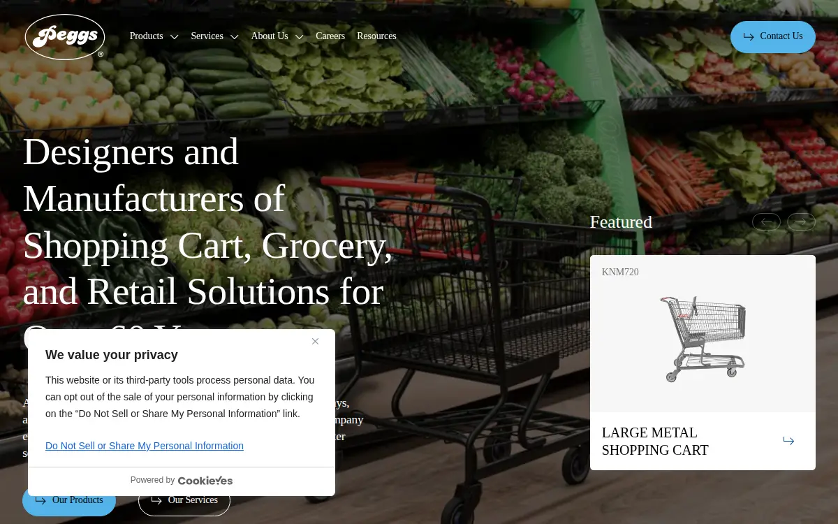 Homepage of The Peggs Company, INC.