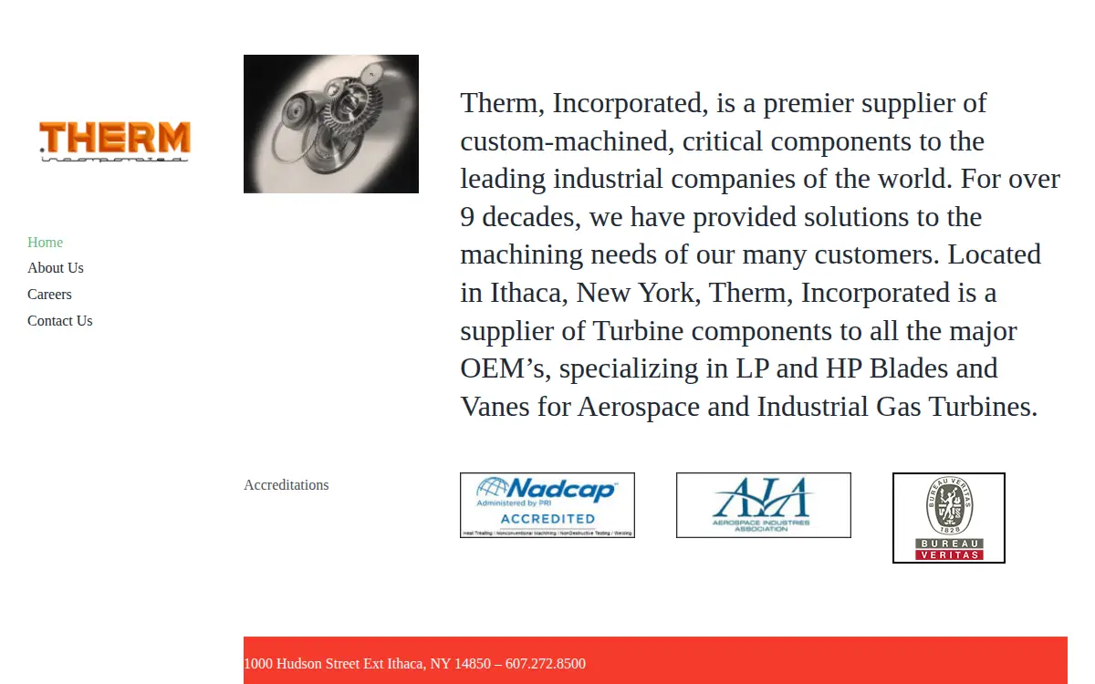 Homepage of Therm, Incorporated