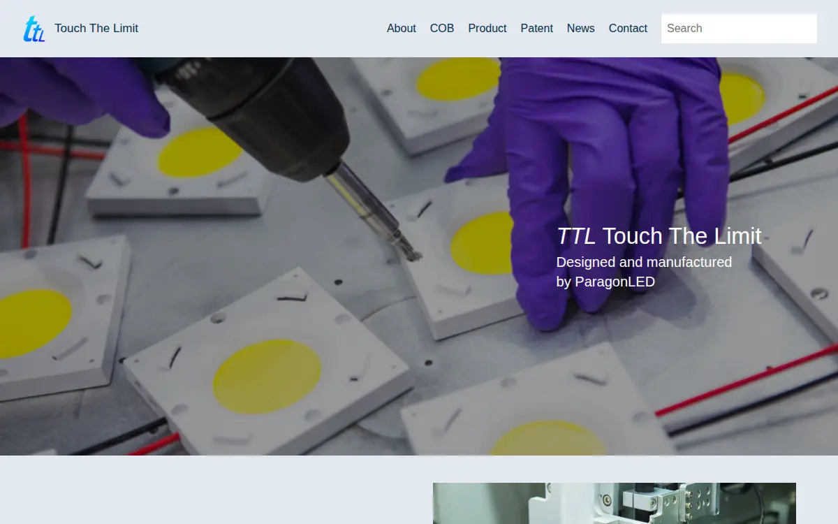 Homepage of Paragon Semiconductor Lighting Technology INC