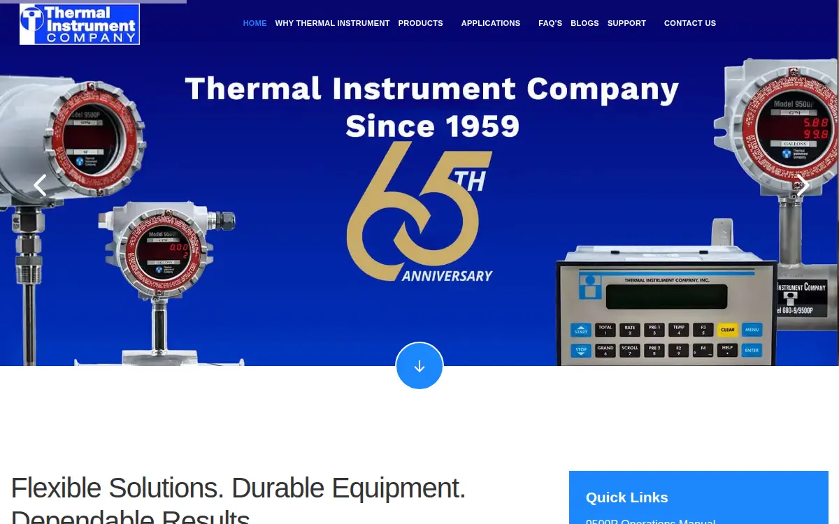 Homepage of Thermal Instrument CO INC