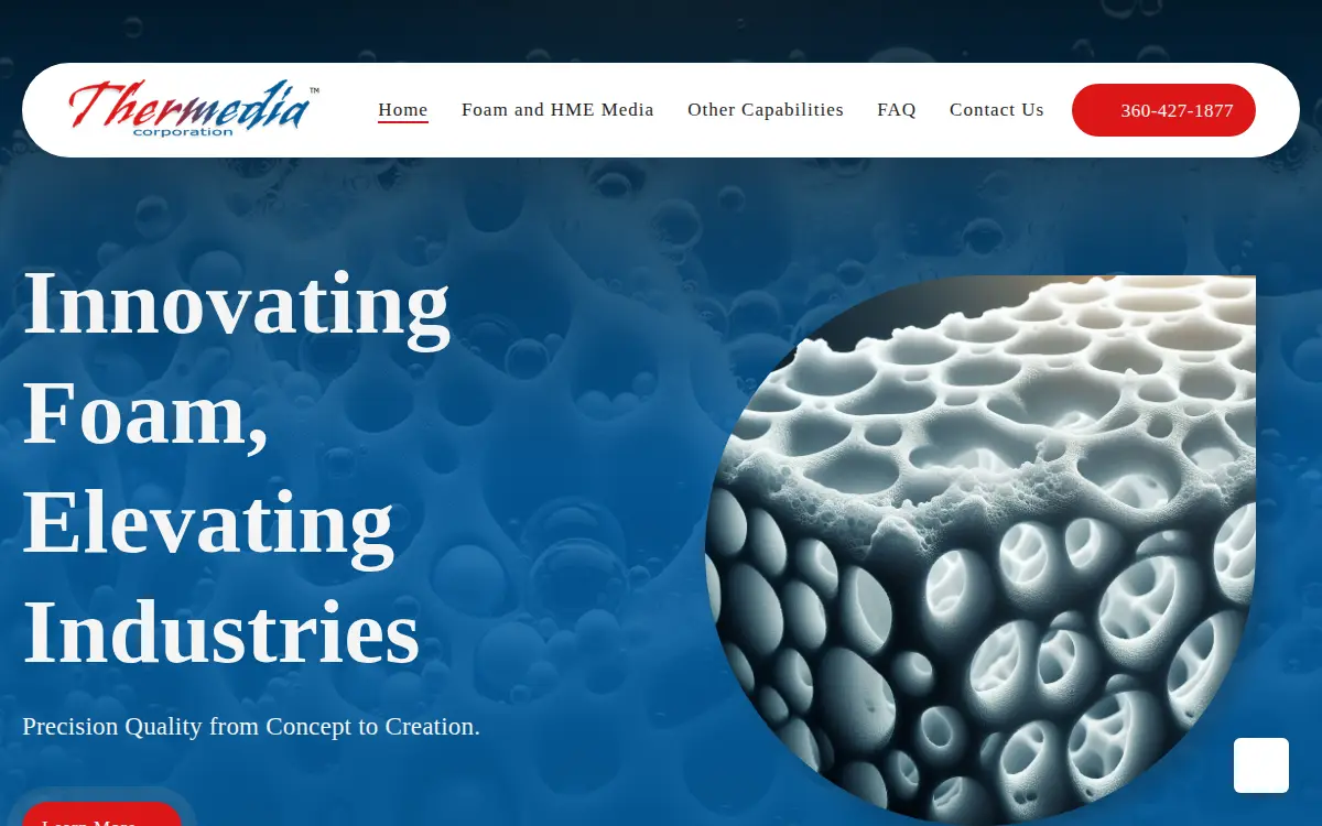 Homepage of Thermedia CORP