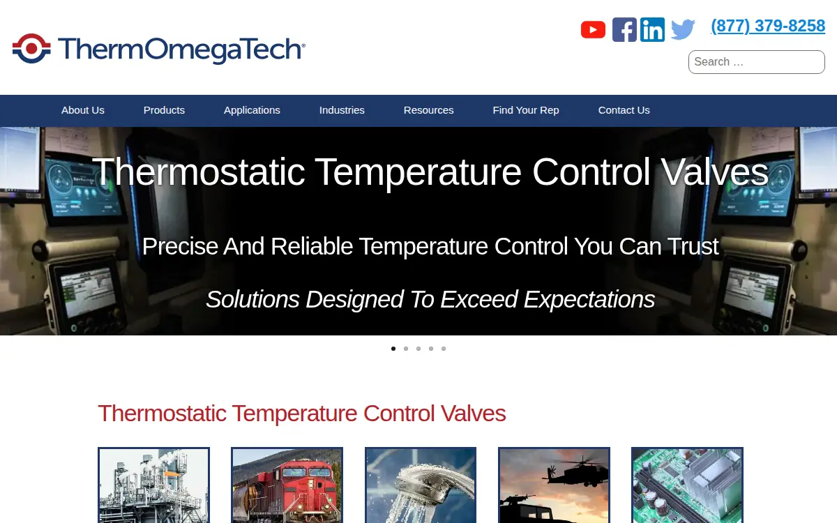 Homepage of Therm-omega-tech INC