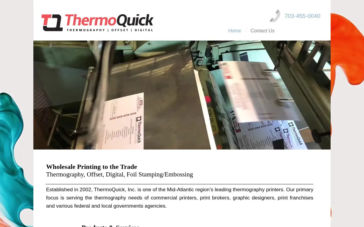 Homepage of Thermo Quick, INC.