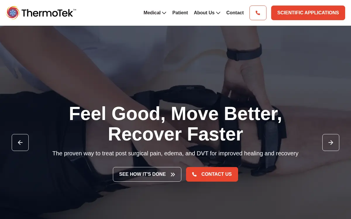 Homepage of Thermotek, INC.
