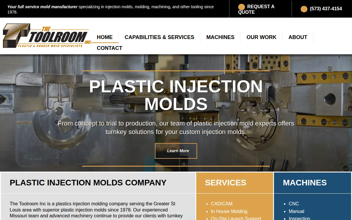 Homepage of The Toolroom, INC.