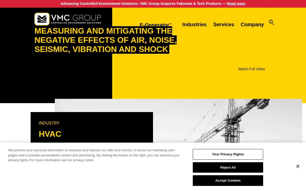 Homepage of Vibration Mountings & Controls INC