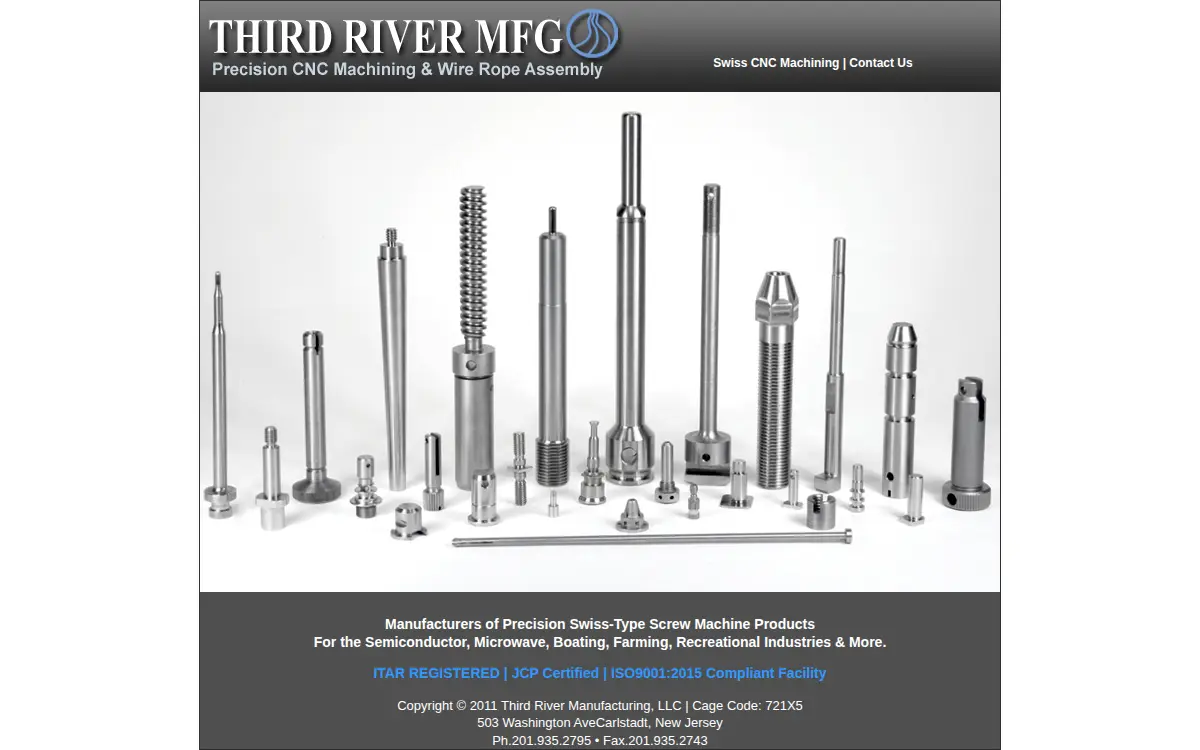 Homepage of Third River Manufacturing LLC