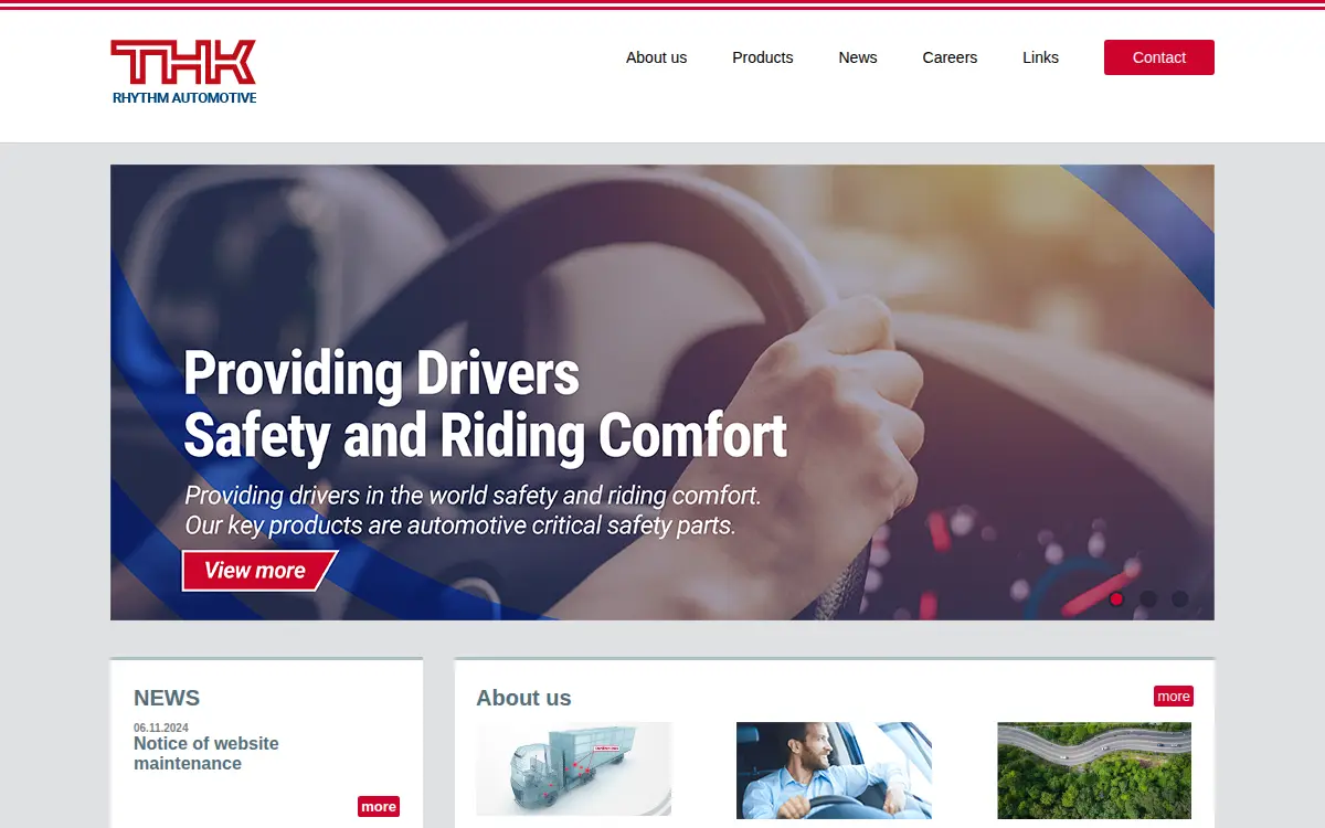 Homepage of Thk Rhythm Automotive Michigan CORP