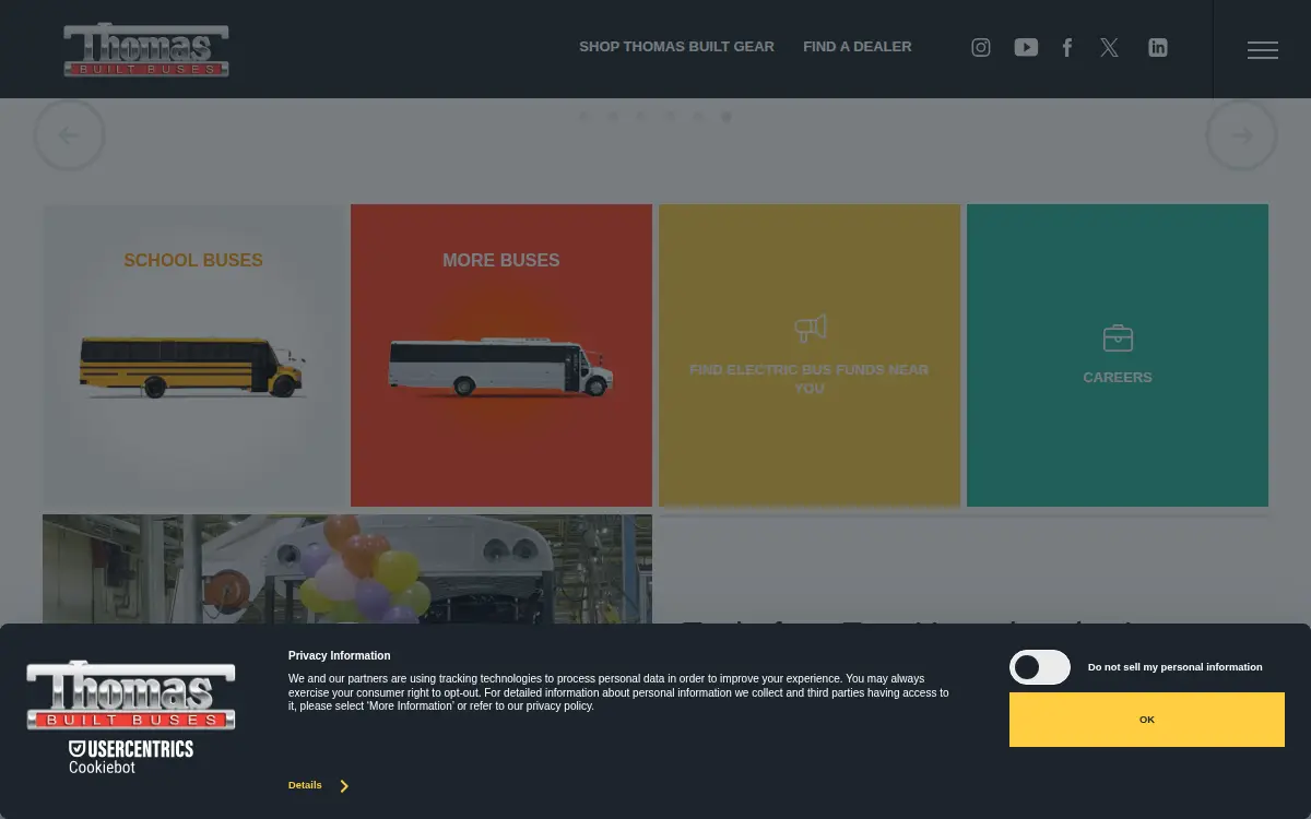 Homepage of Thomas Built Buses, INC.