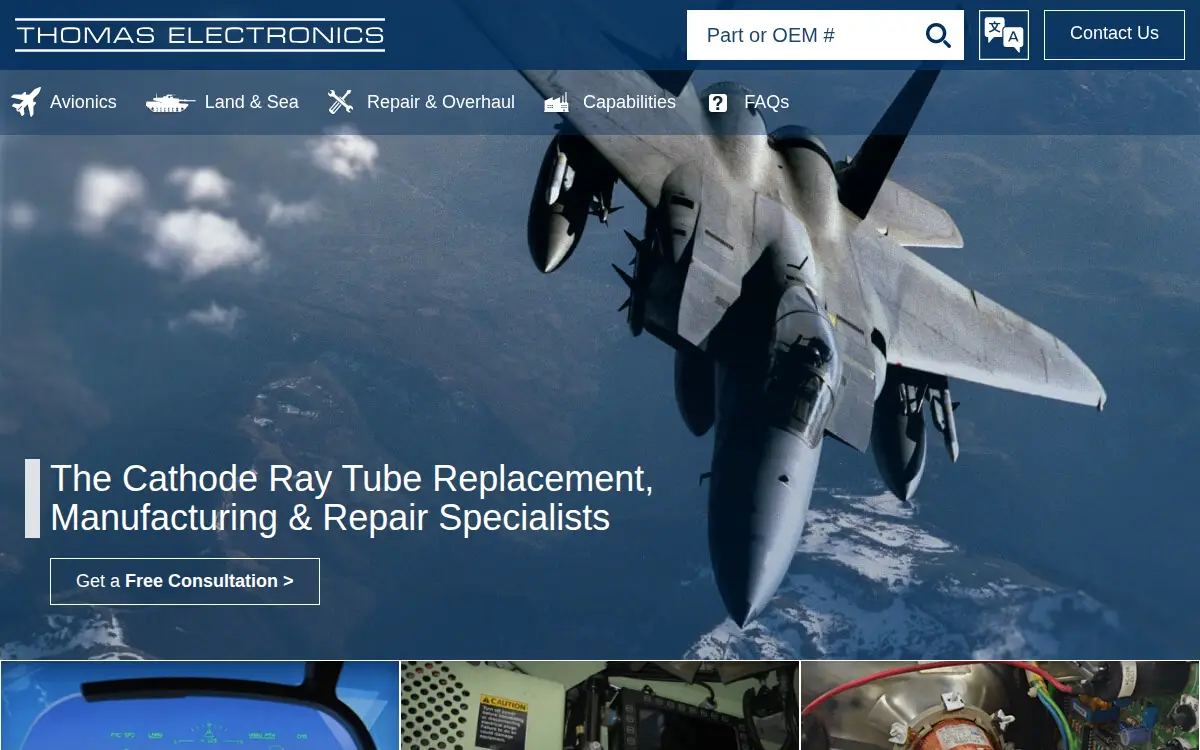Homepage of Thomas Electronics, INC.