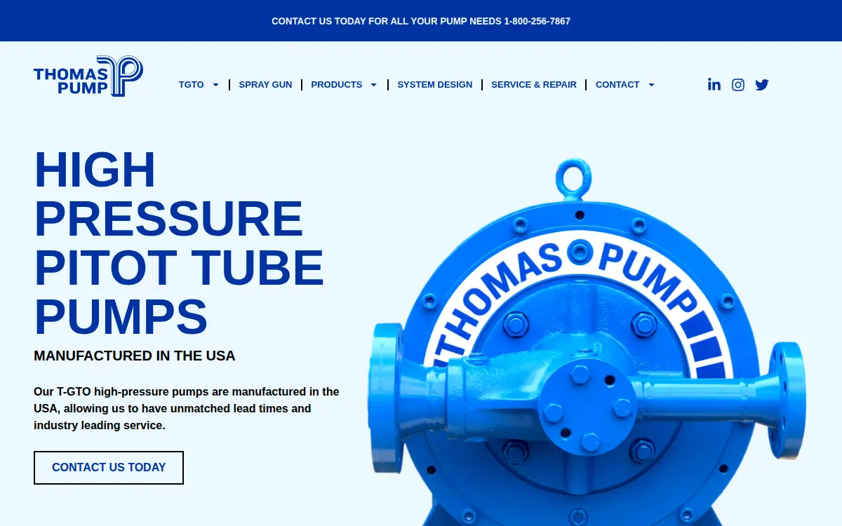 Homepage of Thomas Pump & Machinery INC