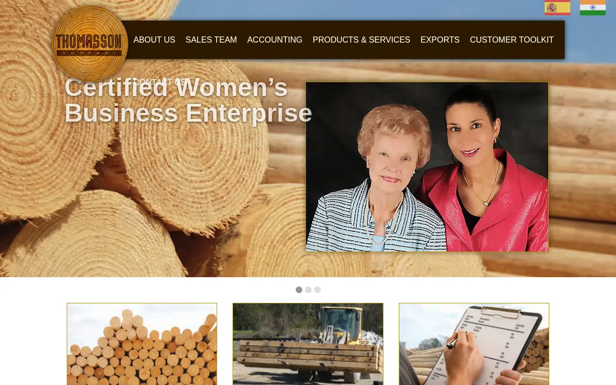 Homepage of Thomasson Company
