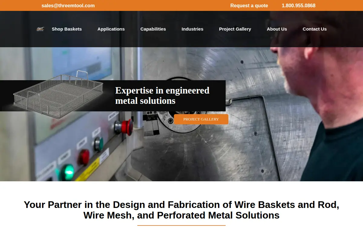 Homepage of Three M Tool & Die CORP