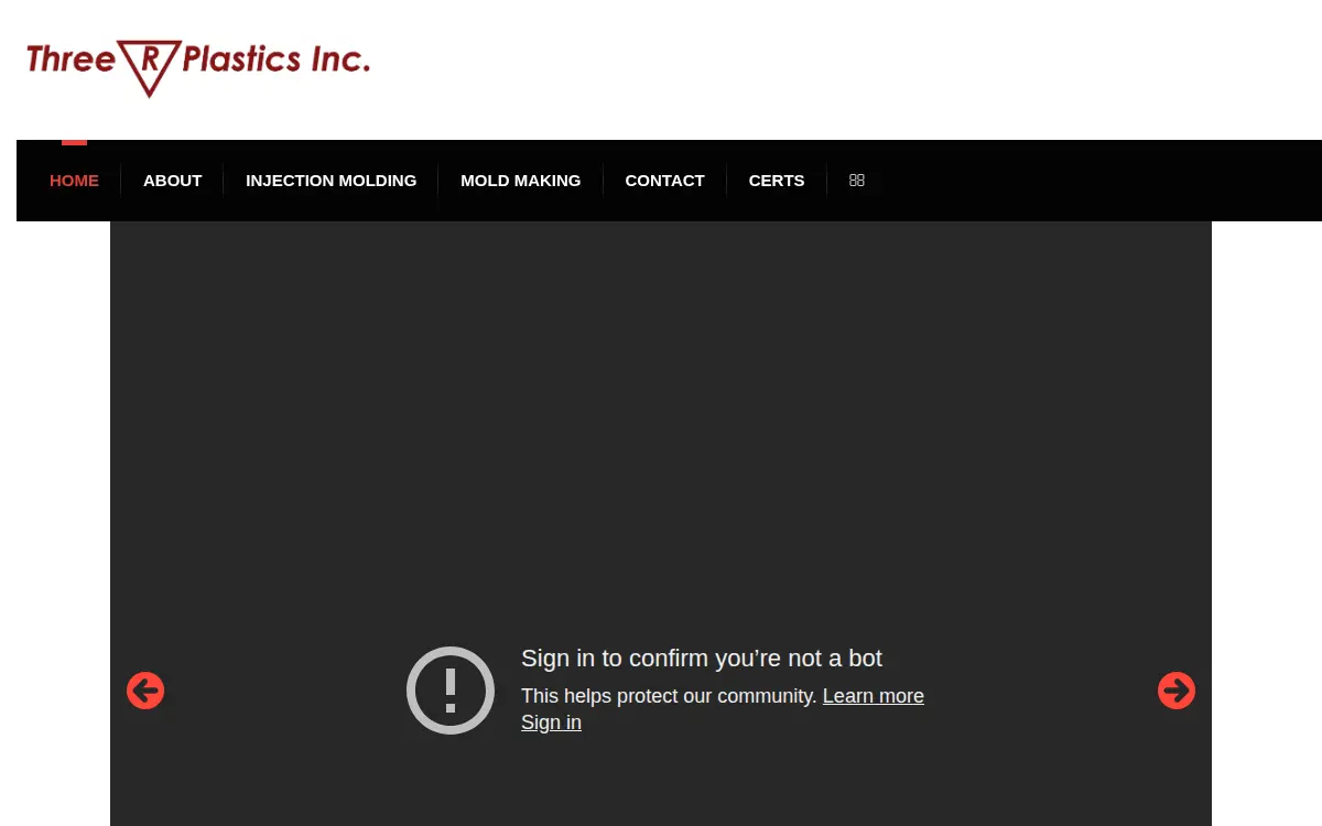 Homepage of Three R Plastics, INC