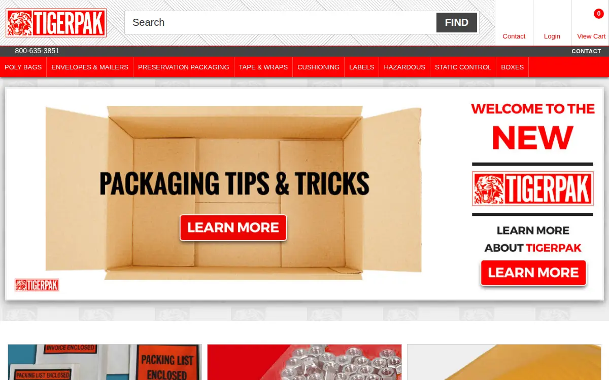 Homepage of Tigerpak INC