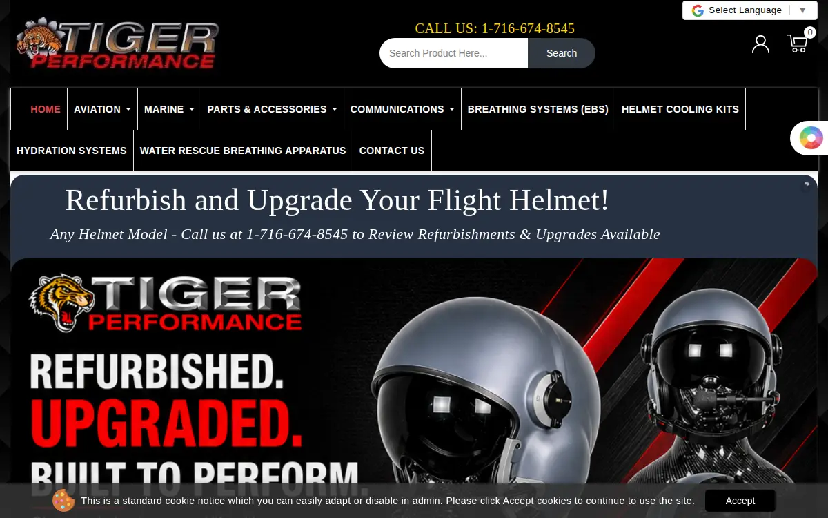 Homepage of Tiger Performance Products INC