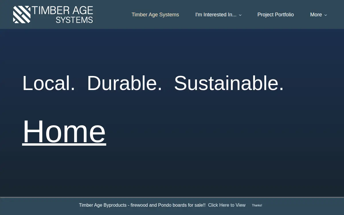 Homepage of Timber Age Systems INC