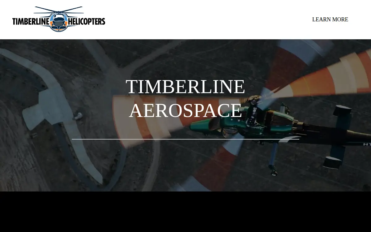 Homepage of Timberline Aerospace, LLC