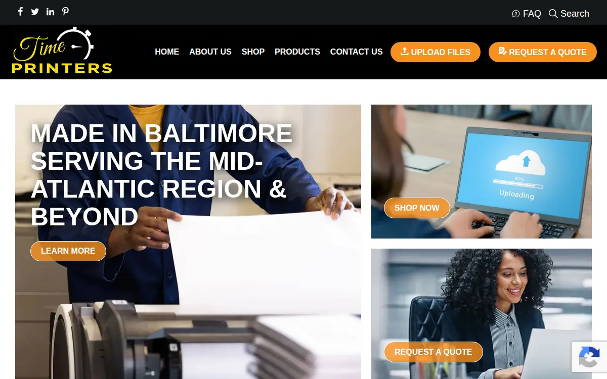 Homepage of Time Printers, INC