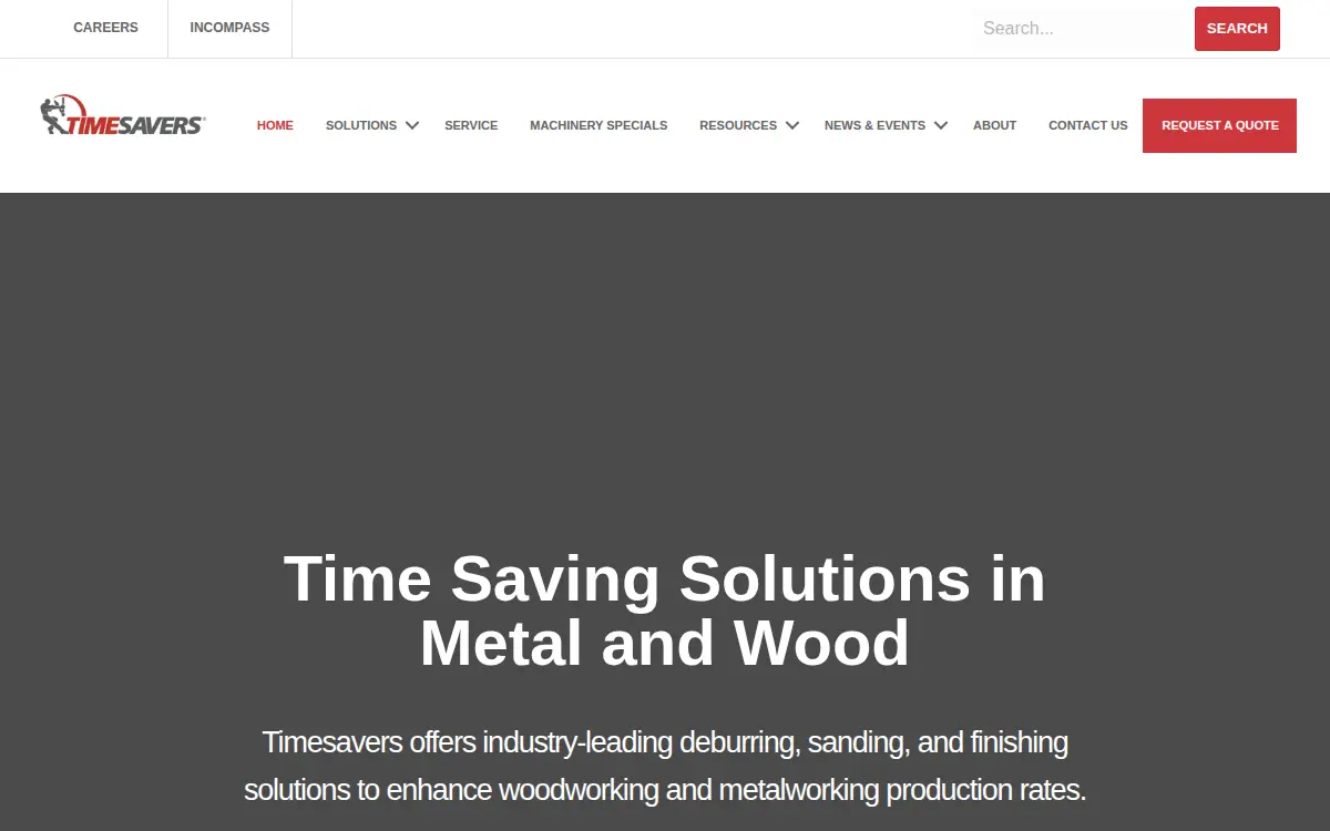 Homepage of Timesavers, LLC