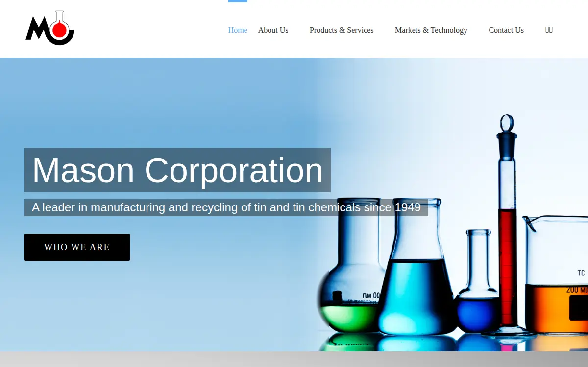 Homepage of Mason CORP