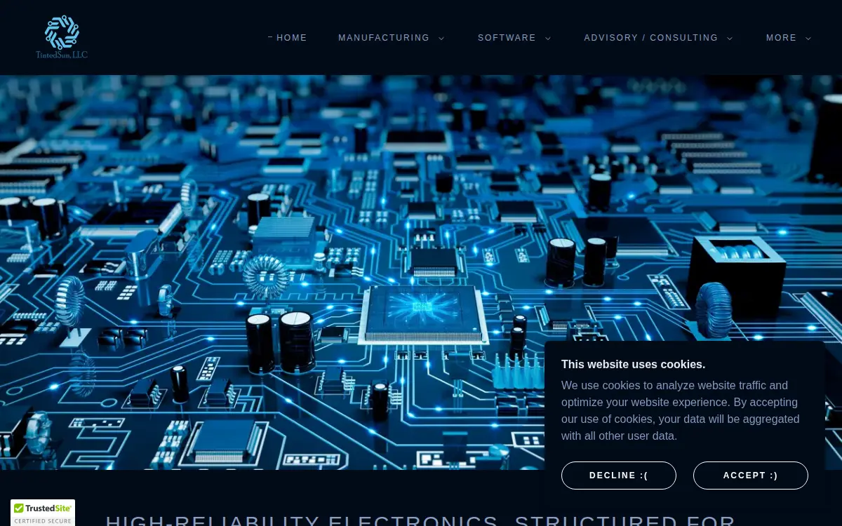 Homepage of Tintedsun, LLC