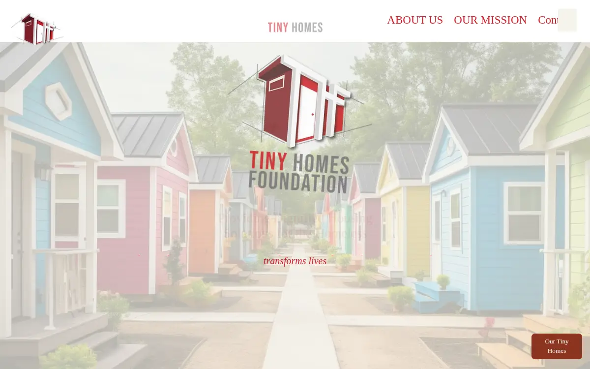 Homepage of Tiny Home Foundation Corporation