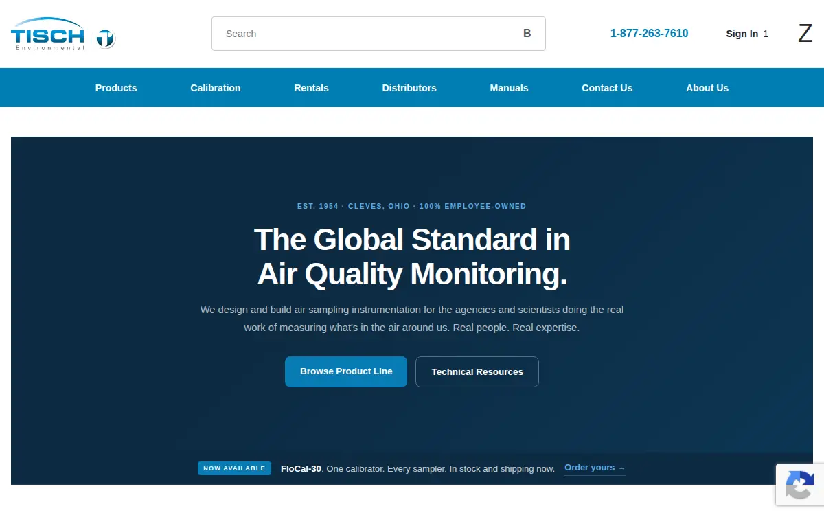 Homepage of Tisch Environmental INC