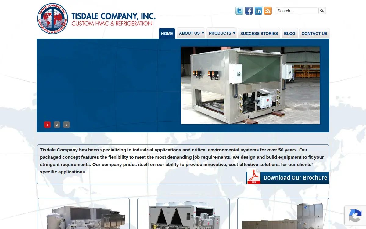 Homepage of Tisdale Air Conditioning and Heating Company