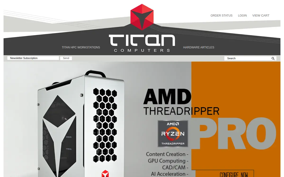 Homepage of Titanus Technologies LLC