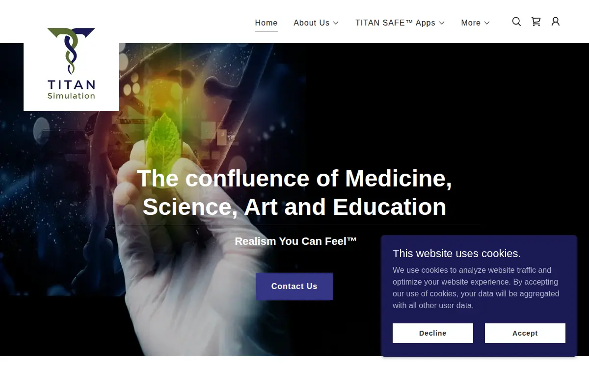 Homepage of Titan Simulation, LLC