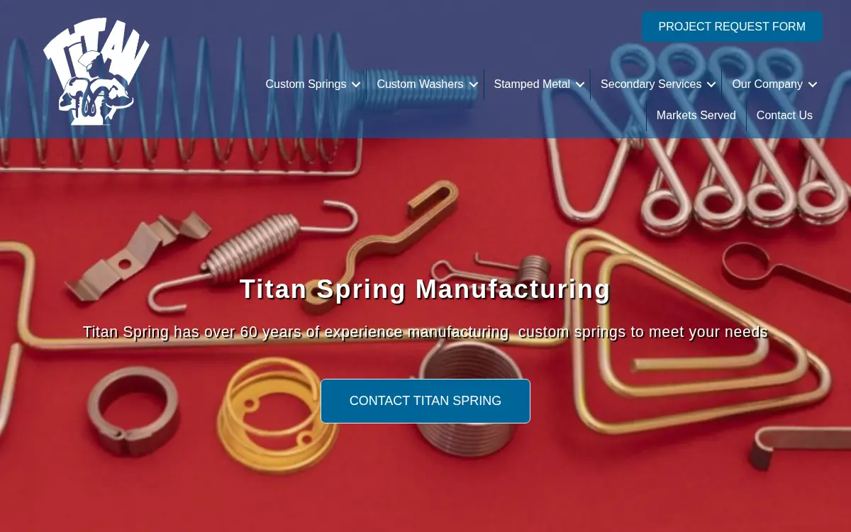 Homepage of Titan Spring, INC.
